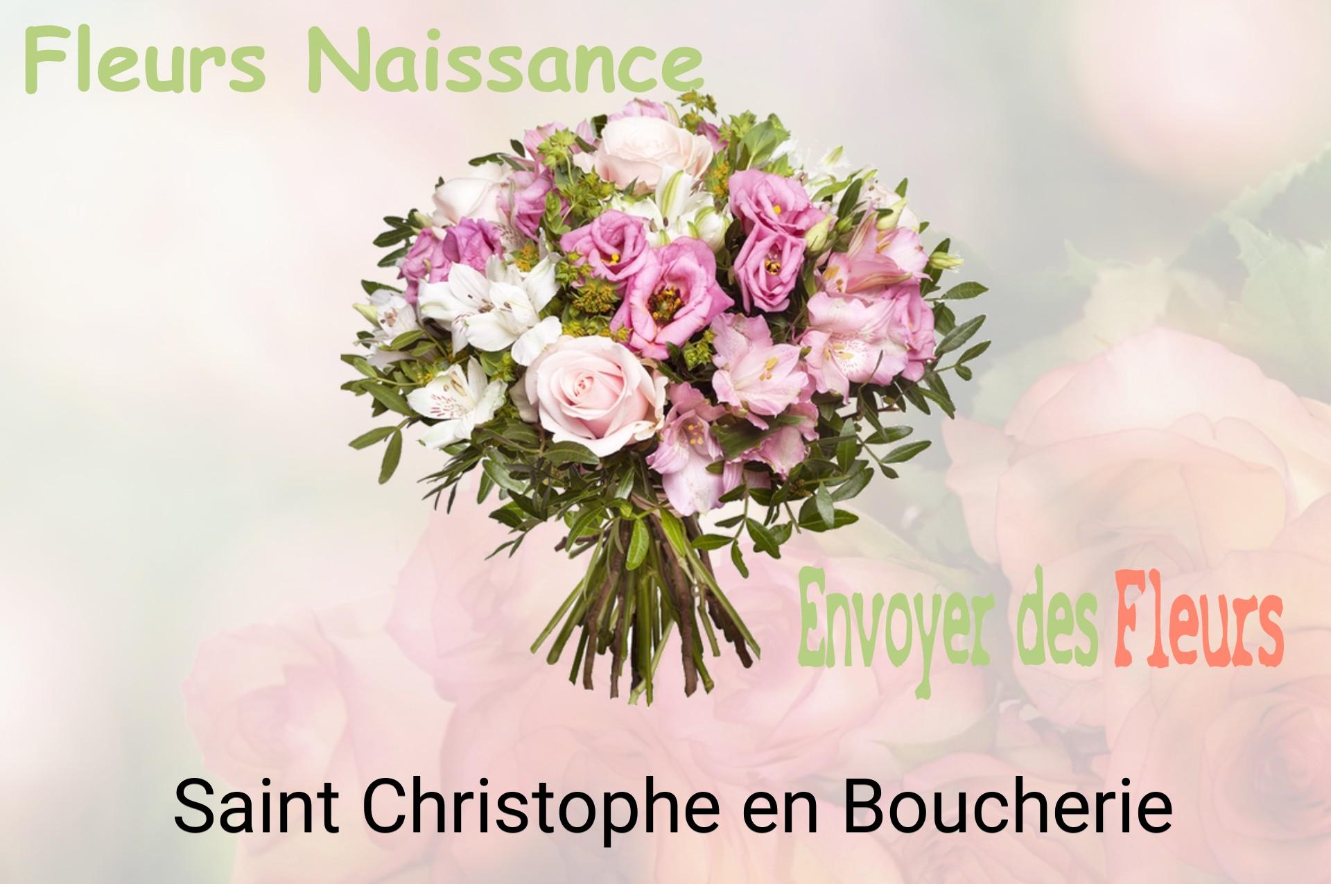 Bouquet de fleurs de naissance livré à Saint-Christophe-en-Boucherie